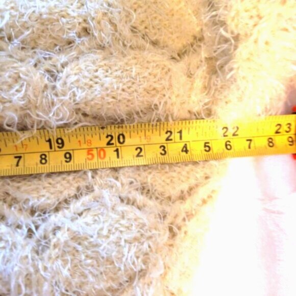 Joseph A. Fluffy Long-Sleeved Crochet Knit Sweater - Picture 5 of 6